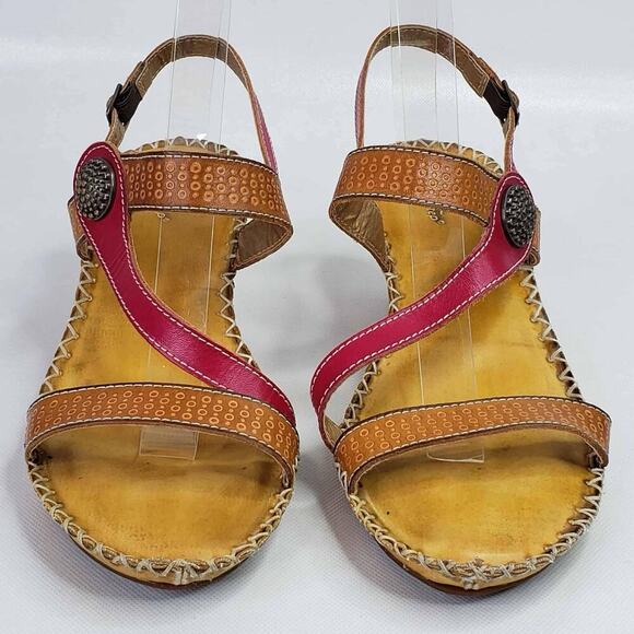 Spring Step L'Artiste Dreamer Womens Heels Sandals Slingback Leather 39 8.5 - Picture 2 of 9